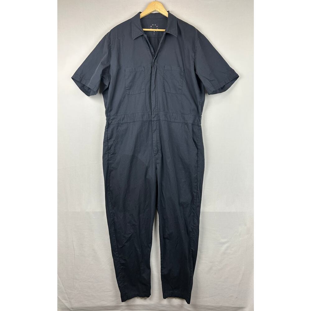 WorkTones Coveralls Navy Blue Mechanic Suit Full Zip Men's Size XL *SEE DETAILS*